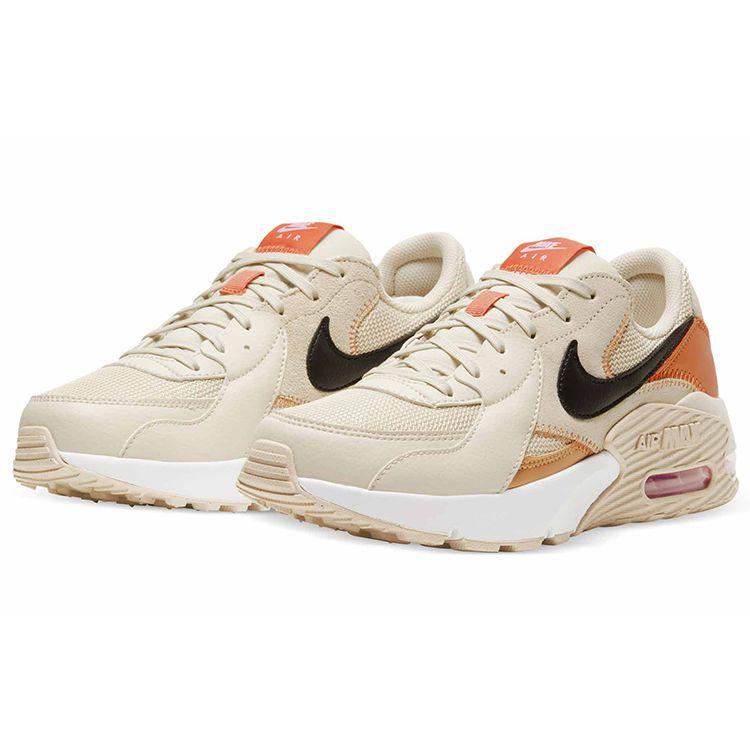 Nike Air Max Excee Sports Comfort Fabric Synthetic Leather Low Top Air Cushion Casual Running Shoes Women sneaker Beige Orange CD5432-107