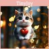 Acrylic Heart Cat Car Decoration Keychain Fun Style Vehicle Pendant Interior