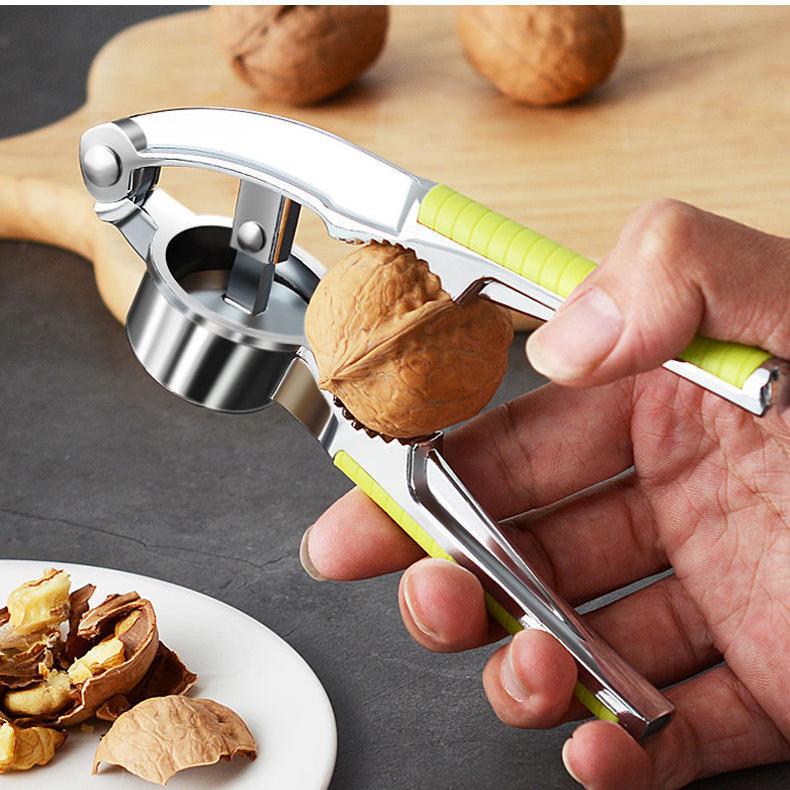 Multifunctional Zinc Alloy Garlic Press, Manual Garlic Mincer Squeezer for Home Kitchen Garlic Paste Making