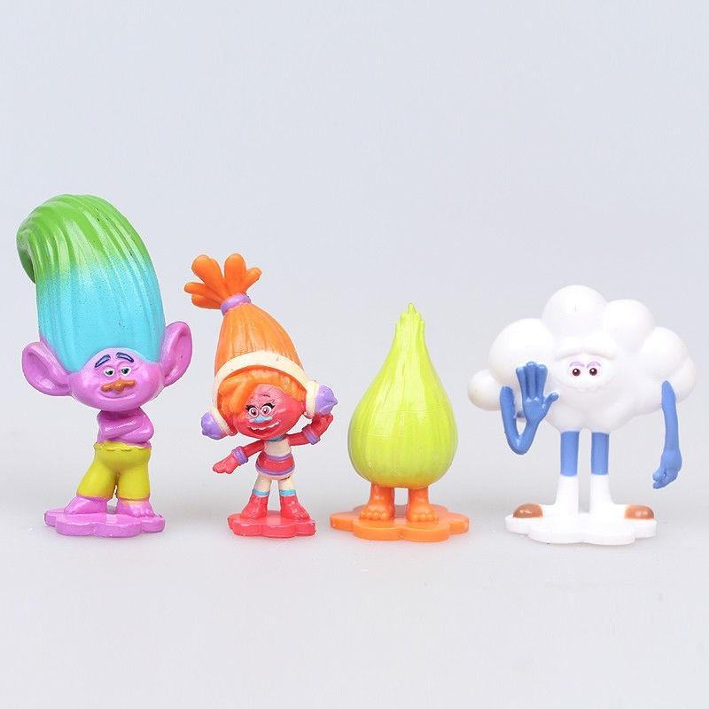 Trolls Movie Poppy Branch Action Figures Cake Toppers Doll Toy Gifts 12 Pcsset