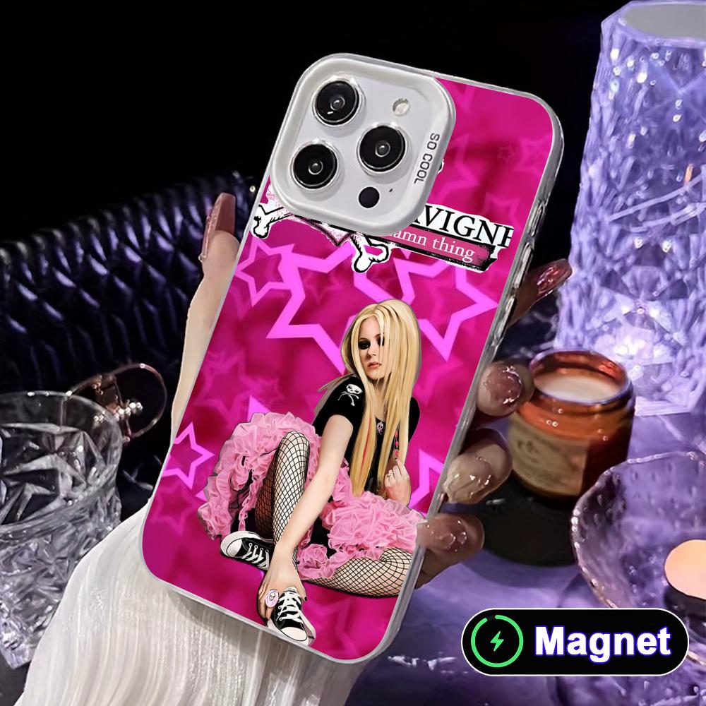 

Avril Lavigne White Translucent MagSafe Mobile Phone Case for iPhone 17 16 15 14 13 12 11 X XR XS Air Pro Max Plus Cover iPhone17 Pro