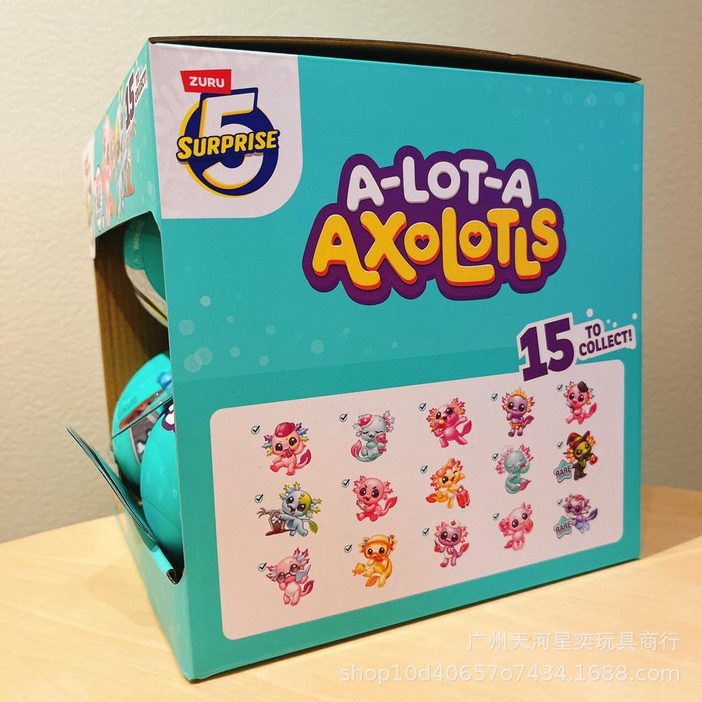 Zuru Surprise A Lot A Axolotls Mystery Capsule Balls 15 Collectible Rare Axolotl Figures Surprise Toys For Girl Birthday Gifts