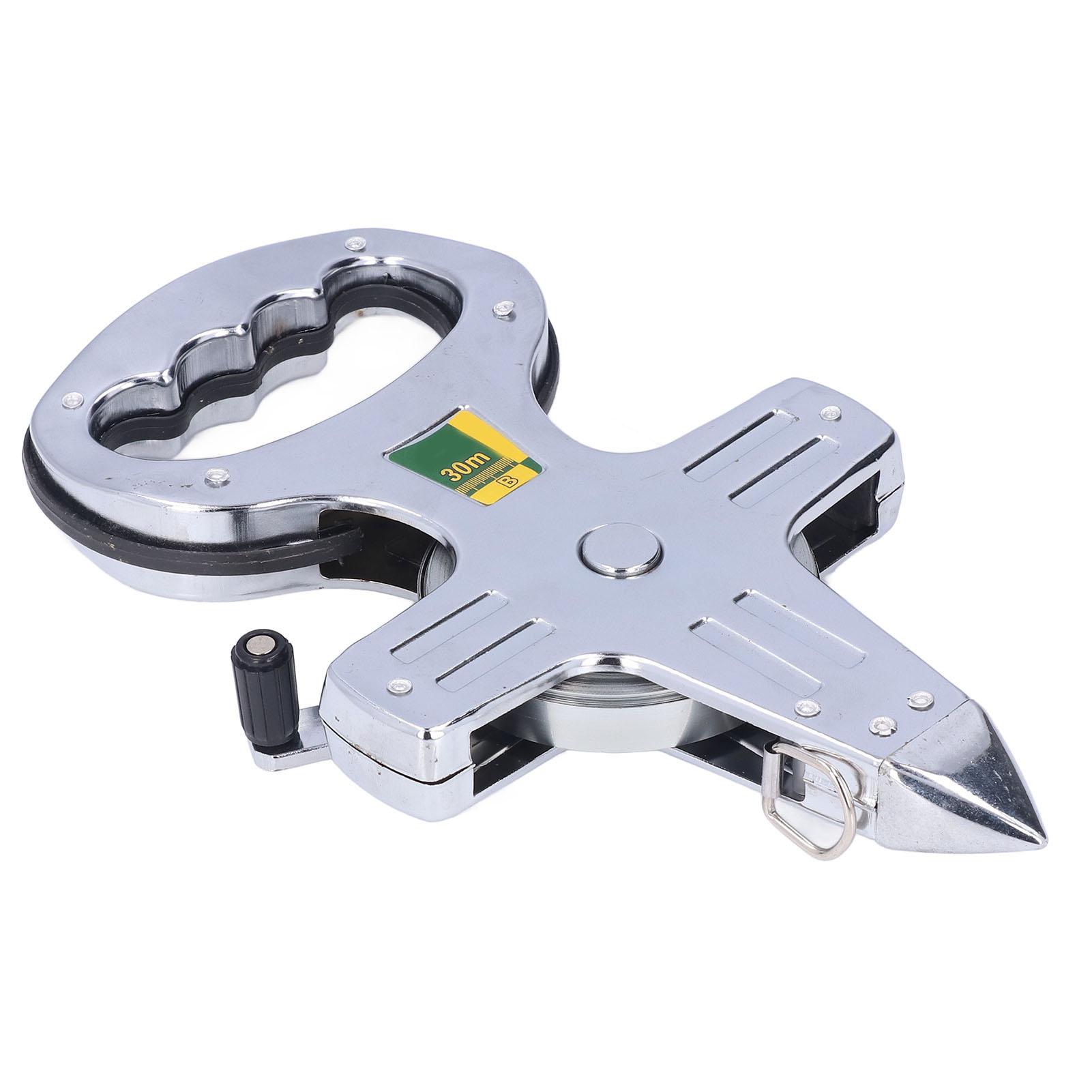 

30 м Портативная линейка с рамой из нержавеющей стали Толстая прочная ручная линейка со стальной рамой Инструмент геодезиста