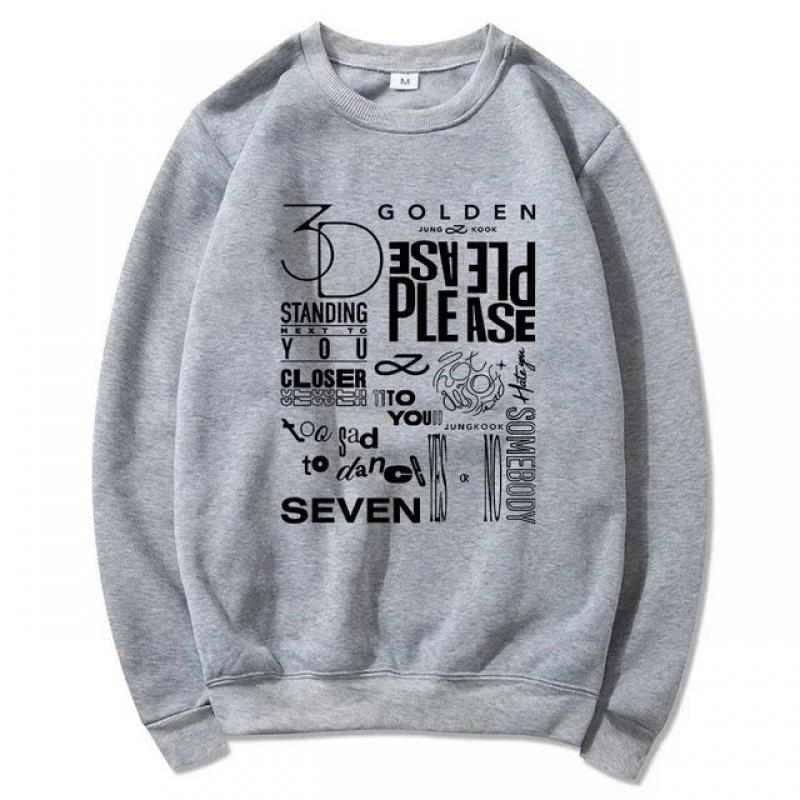 JungKook Golden Hoodie Women Harajuku Hoodie