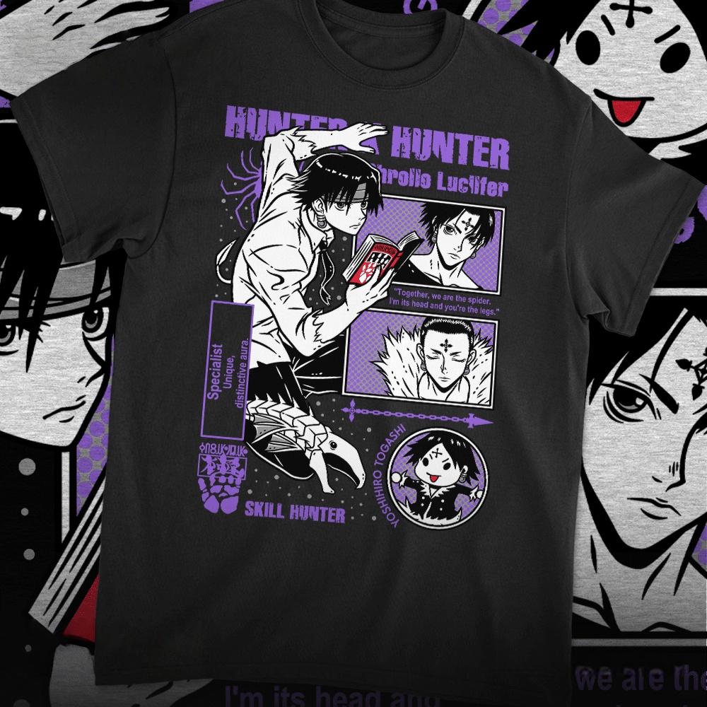

Hunter x Hunter Chrollo Graphic Unisex TShirt Oversized 100 Cotton Unisex ONeck Short Sleeve Y2k Women Popular Streetwear Tee 4XL