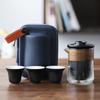 Ceramic teapot gaiwan with 2 cups a tea sets portable travel tea set drinkware
