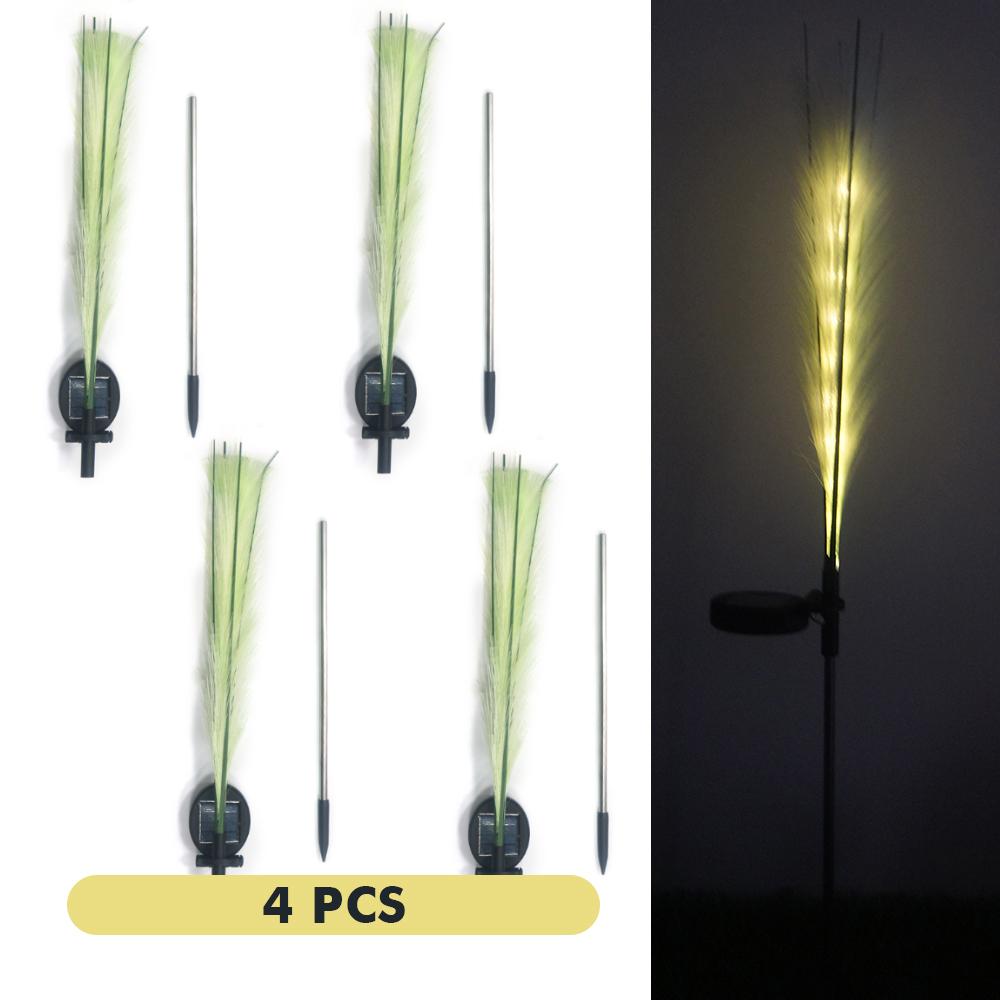 LED Solar Reed Lamp Garden Landscape Light Outdoor Waterproof Lawn Light Yard Christmas Decoration Path Lighting Decoration