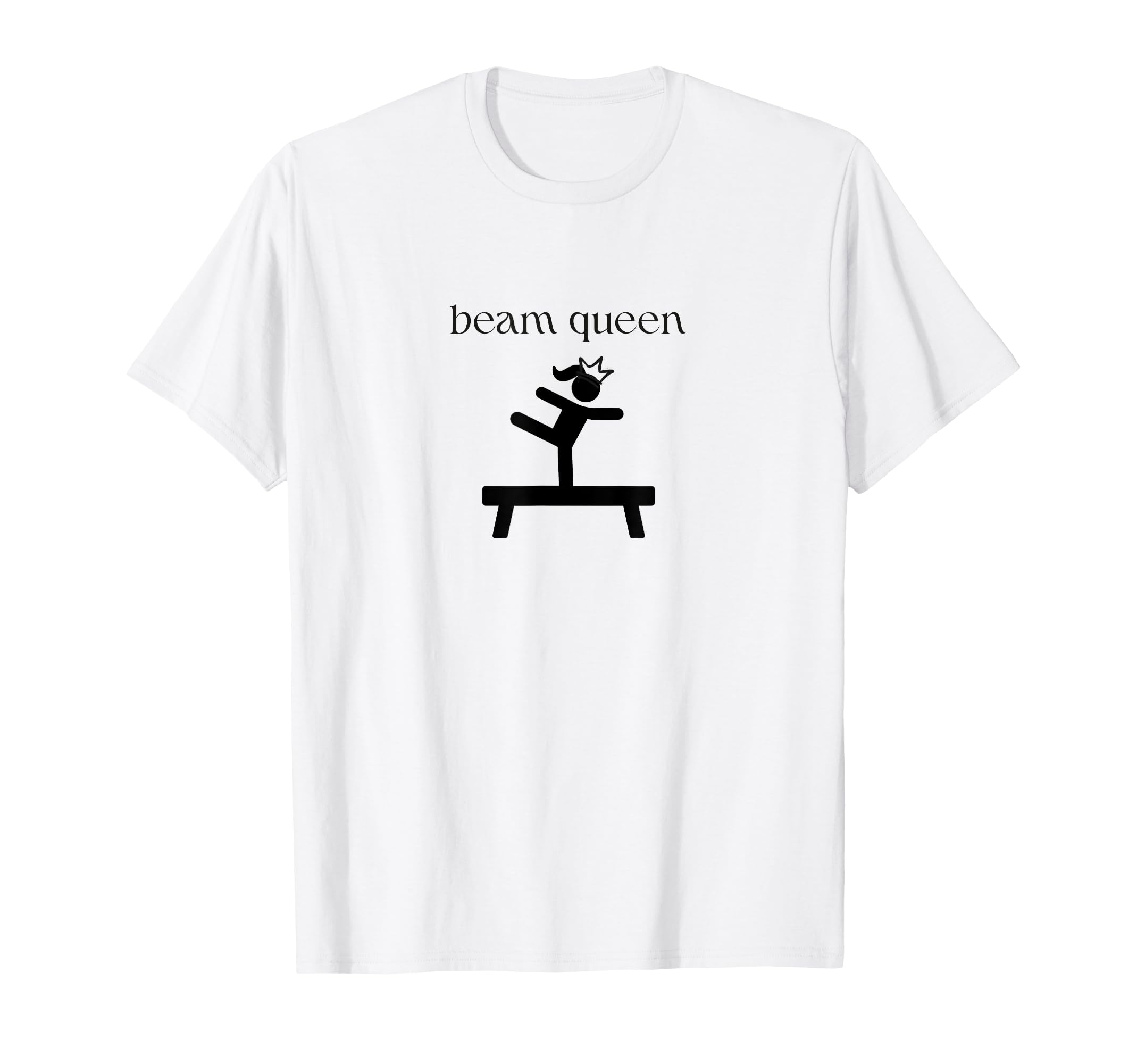 

Футболка с забавным принтом «Гимнастика» BALANCE BEAM QUEEN белый