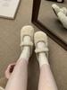Mao Mao shoes women wear new Korean version fairy wind velvet warm cotton shoes flat Mary Jane foreign style Doudou shoes in winter