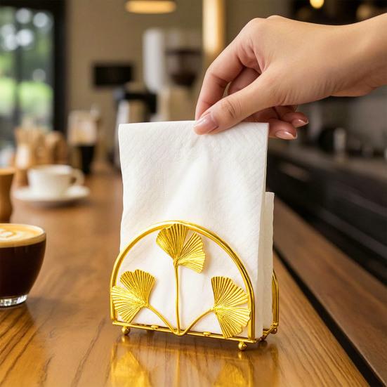 Xiaobudian Vertikaler Serviettenhalter, Stabile rutschfeste Basis-Spender, Hohl geformter Kokospalmen-Ständer im nordischen Stil, für Restaurant Cafe Hotel Schreibtischgebrauch