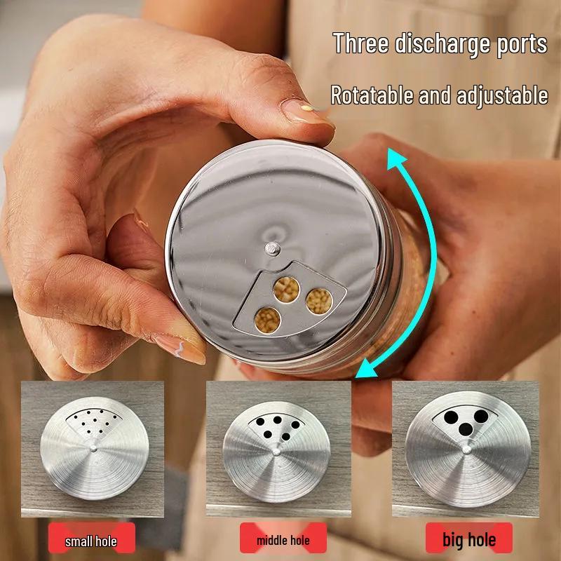 Wanshun Baiye Glass Seasoning Jar Set