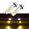 2 Pack H3 LED Fog Light Bulbs 12V 7.5W Yellow Sup Bright 5730 SMD En Gy Saving Lasting Anti-Vibration Safe for Cars Trucks SUV