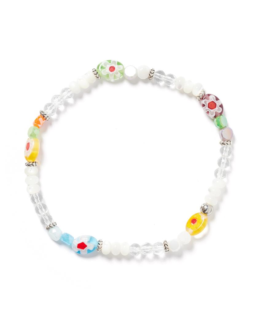 Polalita Color Dot Crystal Bracelet (Plt-Br-063_Wt)