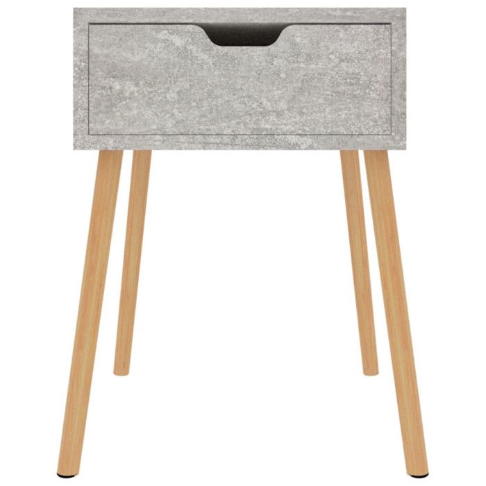 VidaXL Table de chevet Gris béton 40x40x56 cm Aggloméré