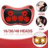16/36/48 Heads Infrared Heating DC 12V Neck Back Massager Car Home Cervical Shiatsu Massage Waist Body Electric Massager Pillow Cushion
