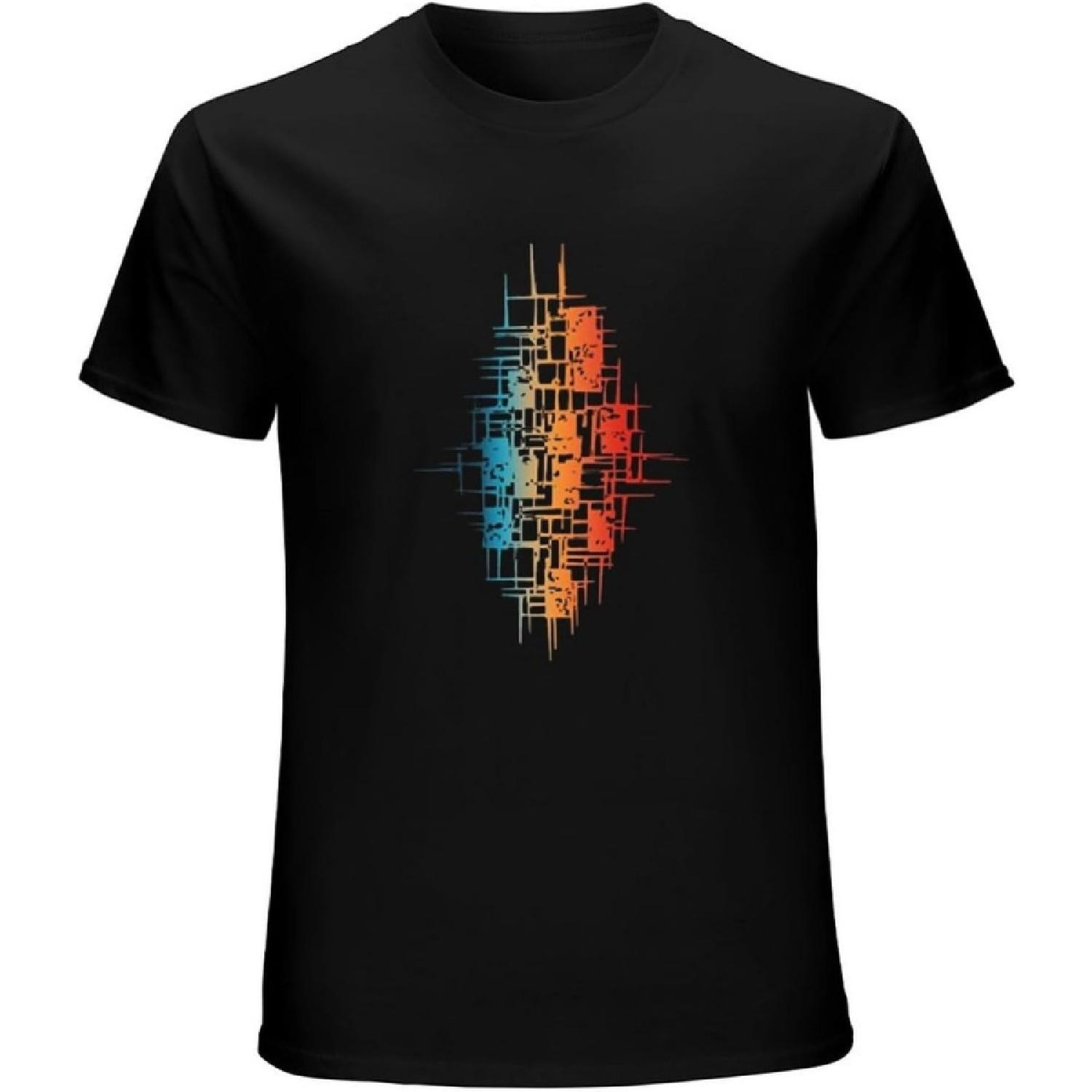 

Men s Abstraction Men Tees Summer High Street Prevalent Short Sleeve Print 100% Cotton Fabric O Neck Tops Tees T-Shirts Black XXXXXL різнокольоровий
