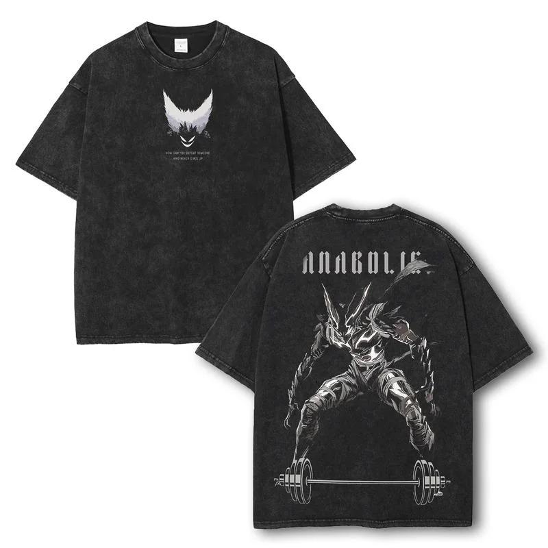 Tengen Toppa Gurren Lagann "Break Through the Heavens" Vintage Washed Oversized T-Shirt | Unisex Mecha Anime Streetwear Tee