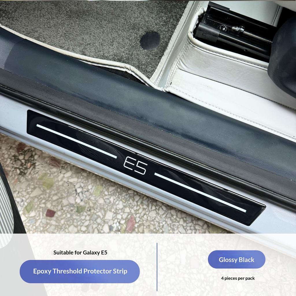 For Geely Galaxy E5 Car Door Sill Protector Anti Scratch Glue Interior Modification Welcome Pedal Threshold