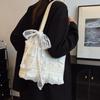 Korean Sweet Lace Hollow Knitted Shoulder Bag Large-Capacity Holiday Casual Tote Bag