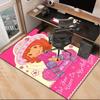 Strawberry Hat And Cat Office Rug Chair Mat, Game Carpet, Suitable for Front Door, Bedroom, Living Room, Desk, Holiday Gift