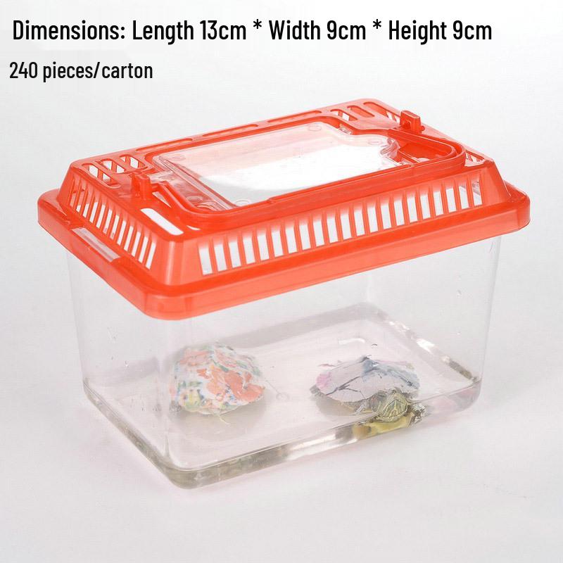 Children's Portable Transparent Pet Transport Box: Small to Large Fish/Turtle Tank