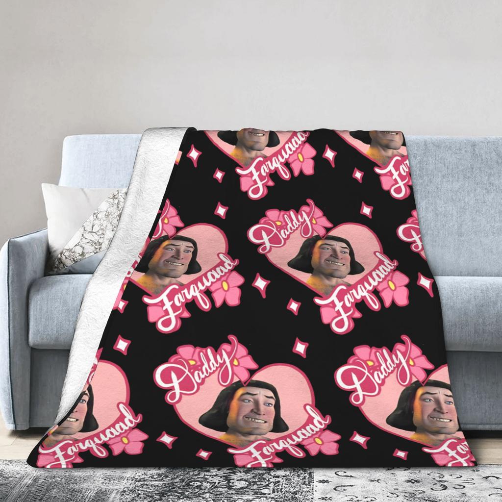 Father Farquaad Shreks Blankets Coral Fleece Plush Autumn Multifunction Soft Throw Blanket for Home Couch Plush Thin Quilt
