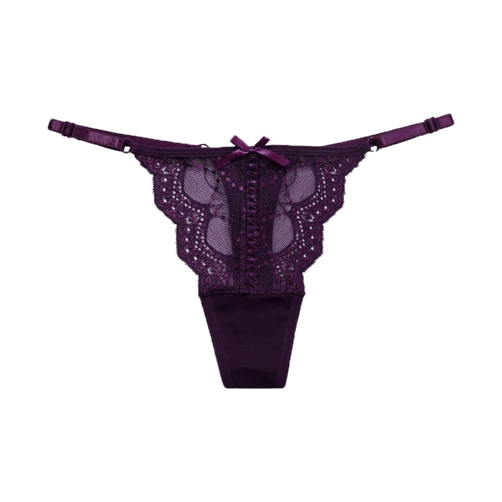 Thin Strap Underwear for Women Transparent Mesh Lace Briefs Fashion Lace Thong  Lady