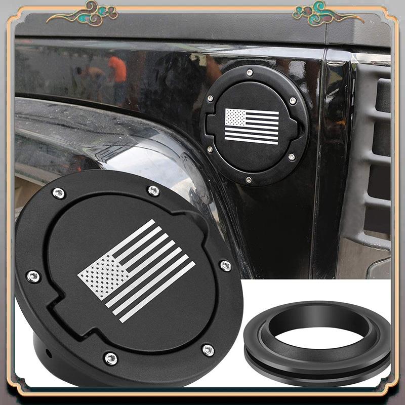 Car Fuel Filler Door Gas Tank Cap Cover Accessories For Jeep Wrangler JK & Unlimited Sport Rubicon Sahara 2007-2017 US Flag