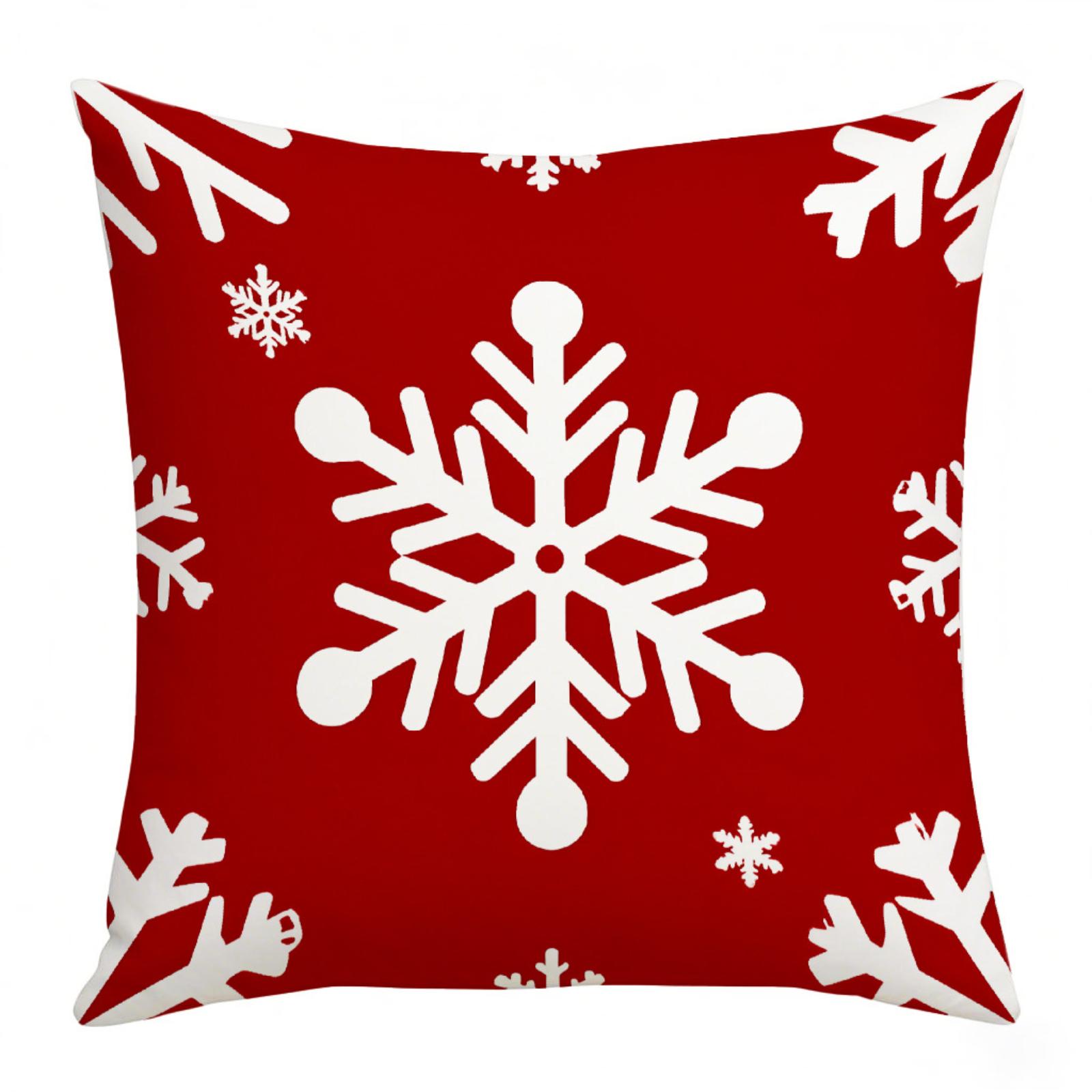 

Christmas Series Pillowcase Christmas Holiday Atmosphere Decoration Living Room Sofa Cushion Printed Pillowcase Atmospheric Decorative Linen Pillow One Size