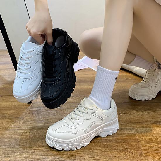 Dad's Shoes, Thick Soled Breathable White Shoes for Spring and Autumn, Student Casual Sports Shoes