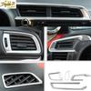 Silver Front Dashboard Air Vent Outlet Cover Trim For Honda Fit Jazz 2014-