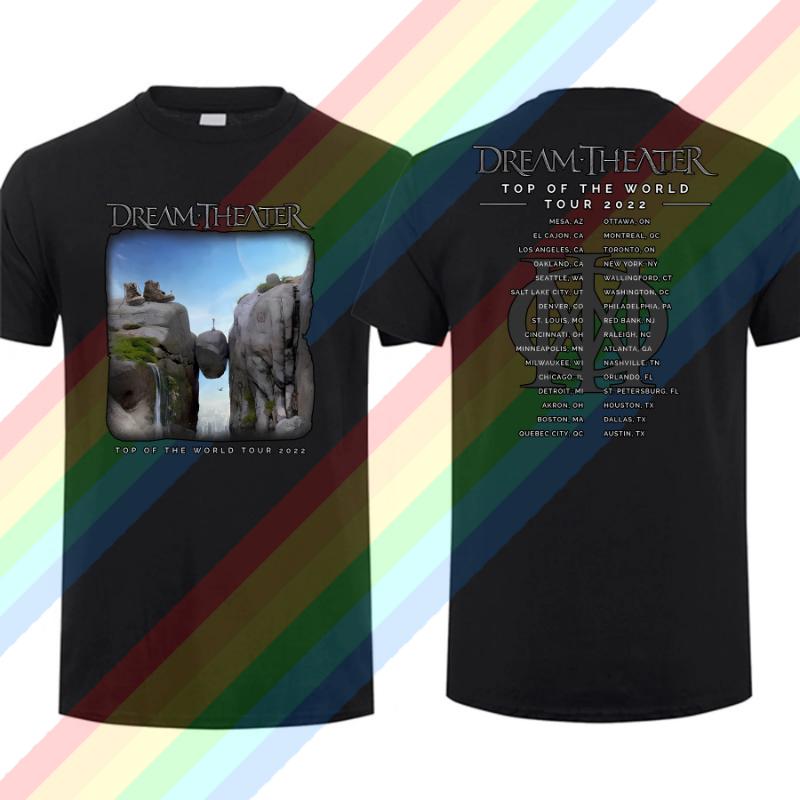 Men Summer T Shirt Dream Theater 40th Anniversary Tour 20242025 Tshirt Casual T Shirt Graphic Summer Short Sleeves 100 Cotton