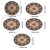 652F Round Carpet Retro Ethnic Type Floor Mat Resistant Rug Home Decoration