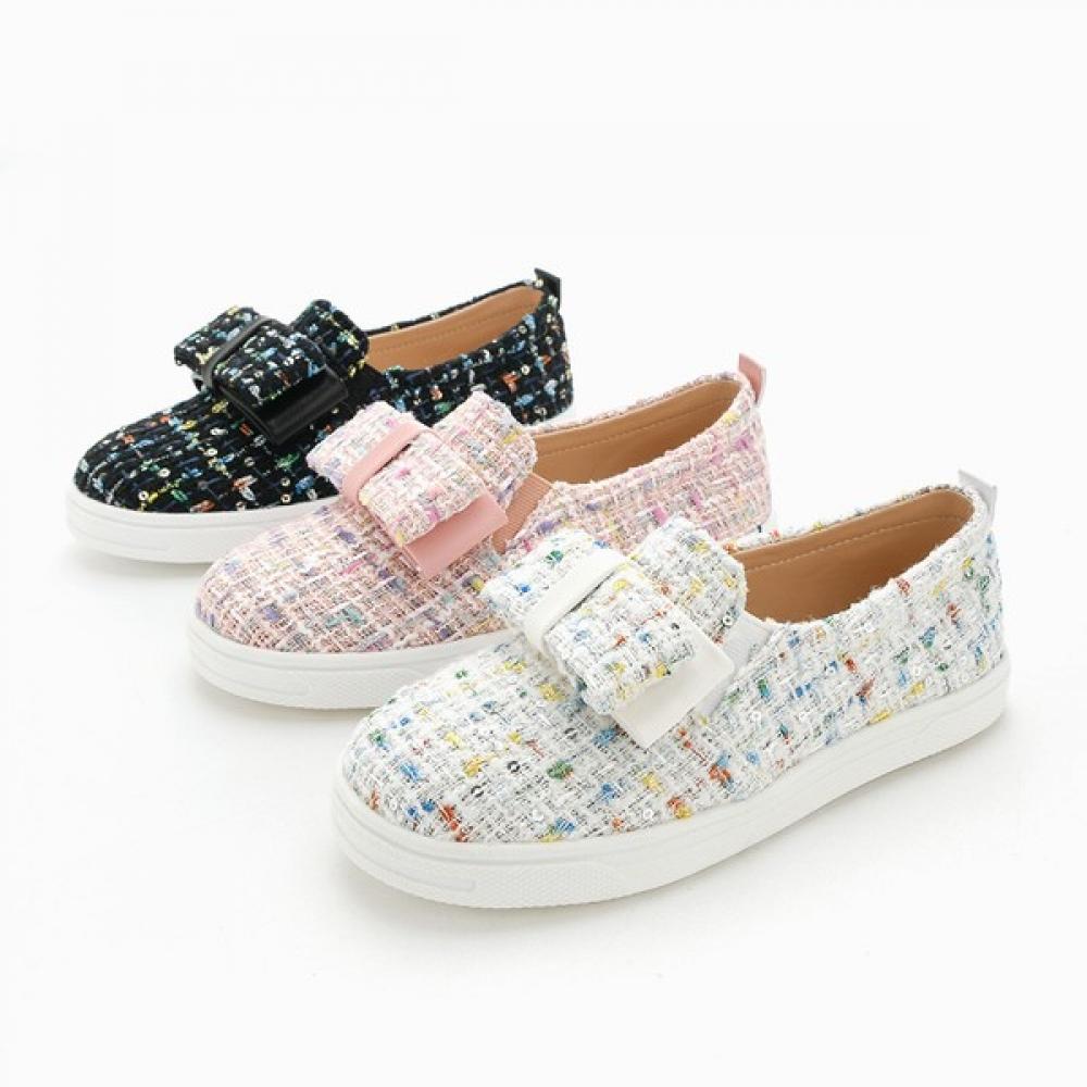 

Levisfoot Junior Слипоны для девочек Твид лента Птичка blacks/230mm