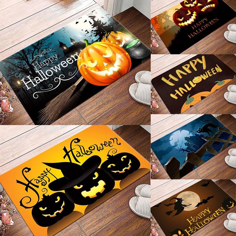 Halloween Cartoon Pumpkin Door Mat Carpet Kitchen Bedroom Living Room Home Rugs 60/80/90cm