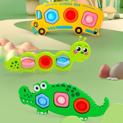 Fingerpresse Zappelspielzeug für Kinder Sensorisches Schlüsselanhänger Stressabbauspielzeug Baby Fingerübungsaktivität Montessori Spielzeug Kindergeschenk