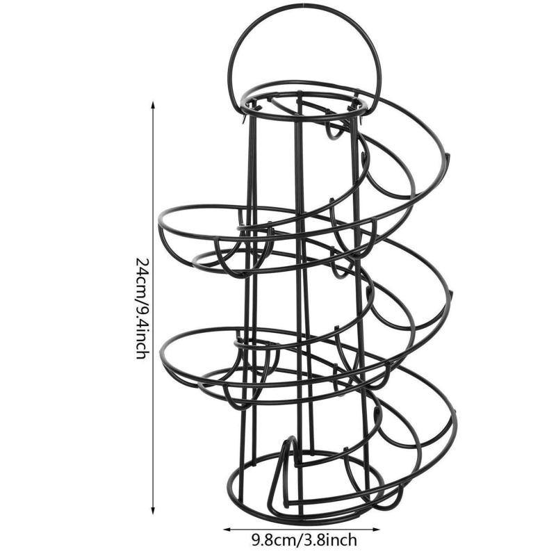 Egg Rack Spiral Storage Egg Skelter Deluxe Spiraling Dispenser  Basket Storage Space Multi-functional