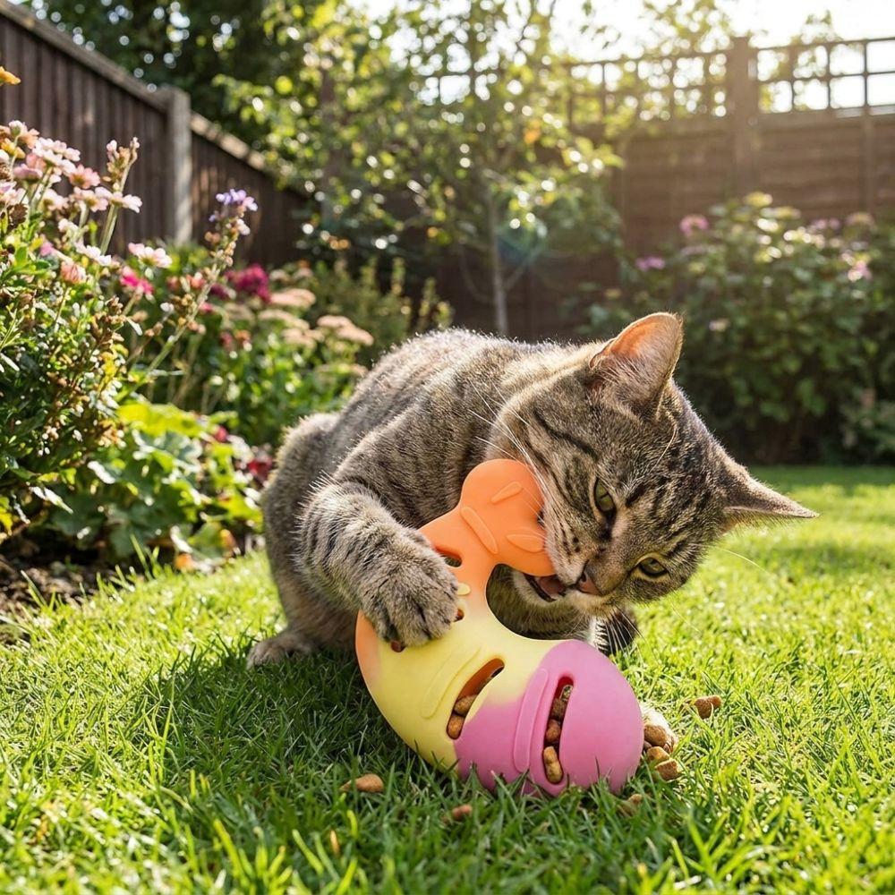 Treat Dispenser Cat Chew Toy Bite-resistant Interactive Cat Toy Leak Food Cat Toy Dental Health