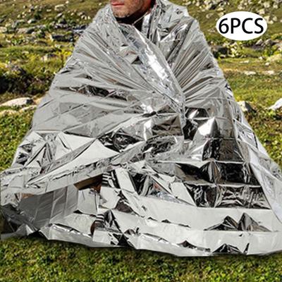 6 stück Mylar Wärme Decke Notfall Decken Liefert Kompakte Überleben Raum