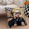 Piosenkarka M-Madonna-MT Muzyka Jak Dziewica Poszewka Komfortowa Sofa Łóżko Jedwabista elegancka Niewidoczny zamek Dekoracyjna poszewka na poduszkę