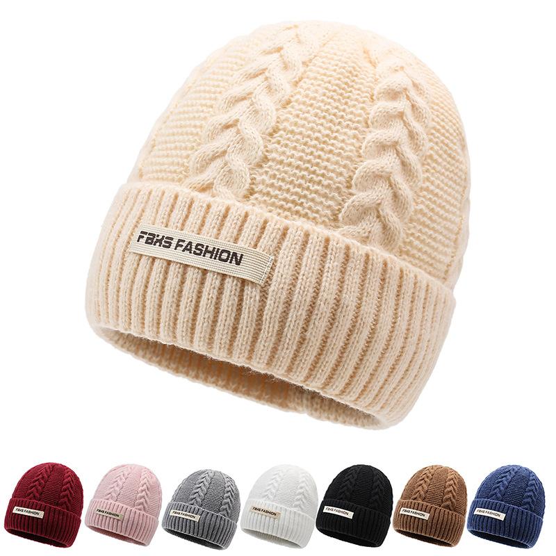 Herbst Winter Wollmütze Herren Damen Kälteabweisend Warmhaltend Pullover Strickmütze