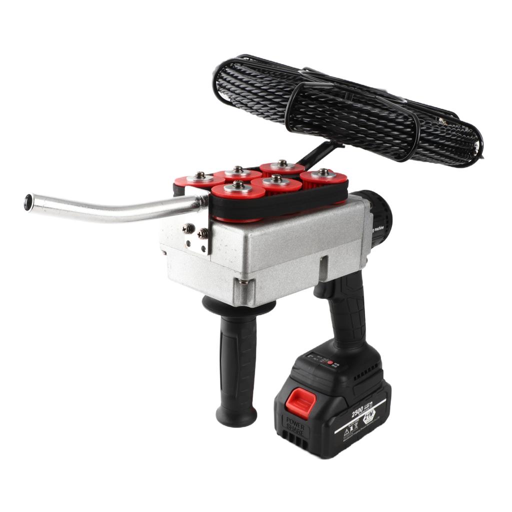 Electrician Threading Machine Speed Adjustable Brushless Rechargeable Lithium Battery Threading Machine 15m Wire 80‑240V