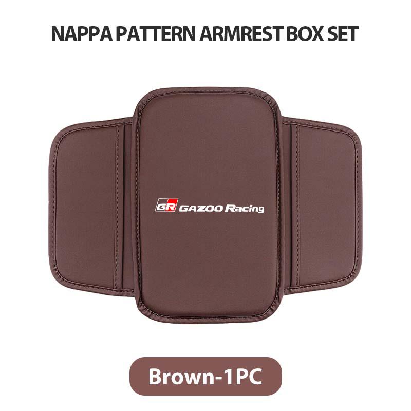 For Toyota Leather Car Armrest Box Cushion Side Storage Pocket Protector Cover GR Sport Crown RAV4 Yaris Land Cruiser Corolla
