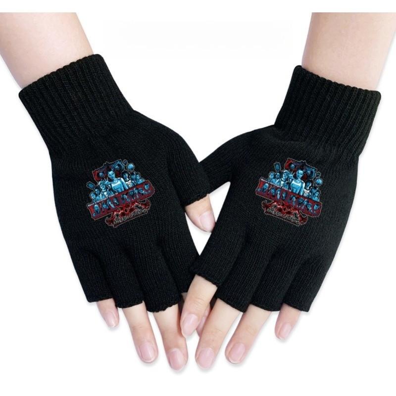 Stranger Printed Cotton Autumn Winter Warm Knitted Touch Gloves Fingerless Gloves