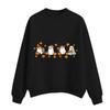 Women's Casual Fashion Round Neck Long Sleeve Halloween Printed Sweatshirt