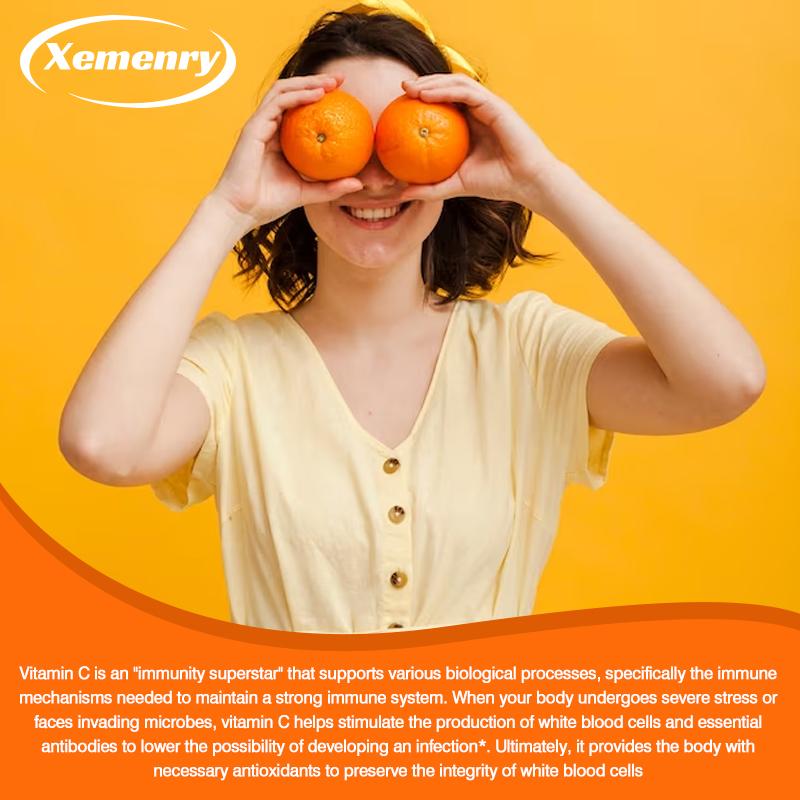 XEMENRY Vitamin C Extract Capsules, 1000 mg per serving, liposomes, high purity, unisex.