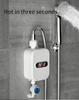Instant Electric Shower Heater 3500W Mini Tankless 3 Seconds Fast Heating for Bathroom Tap Sink Faucet Set
