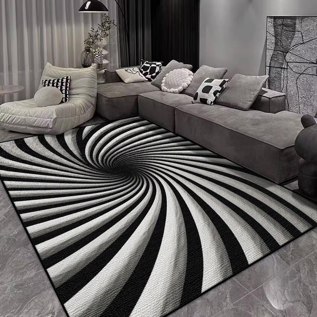 Modern Abstract Style Carpet Living Room Large Size Non-slip Sofa Table Mat Office Lounge Decoration Rug Easy Clean Customizable