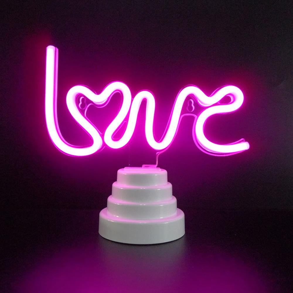 LED Neonlicht Nachtlicht Schreibtischlampe Fotografie Schlafzimmer Lampe Dekor