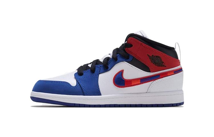 Jordan 1 Mid Rush Blue University Red (PS) 35